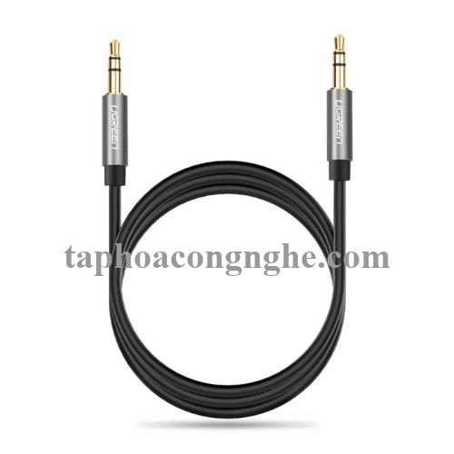 Ugreen 10737 5M màu Đen Cáp âm thanh 2 đầu 3.5mm dương dây tròn TPE cao cấp AV119 30010737